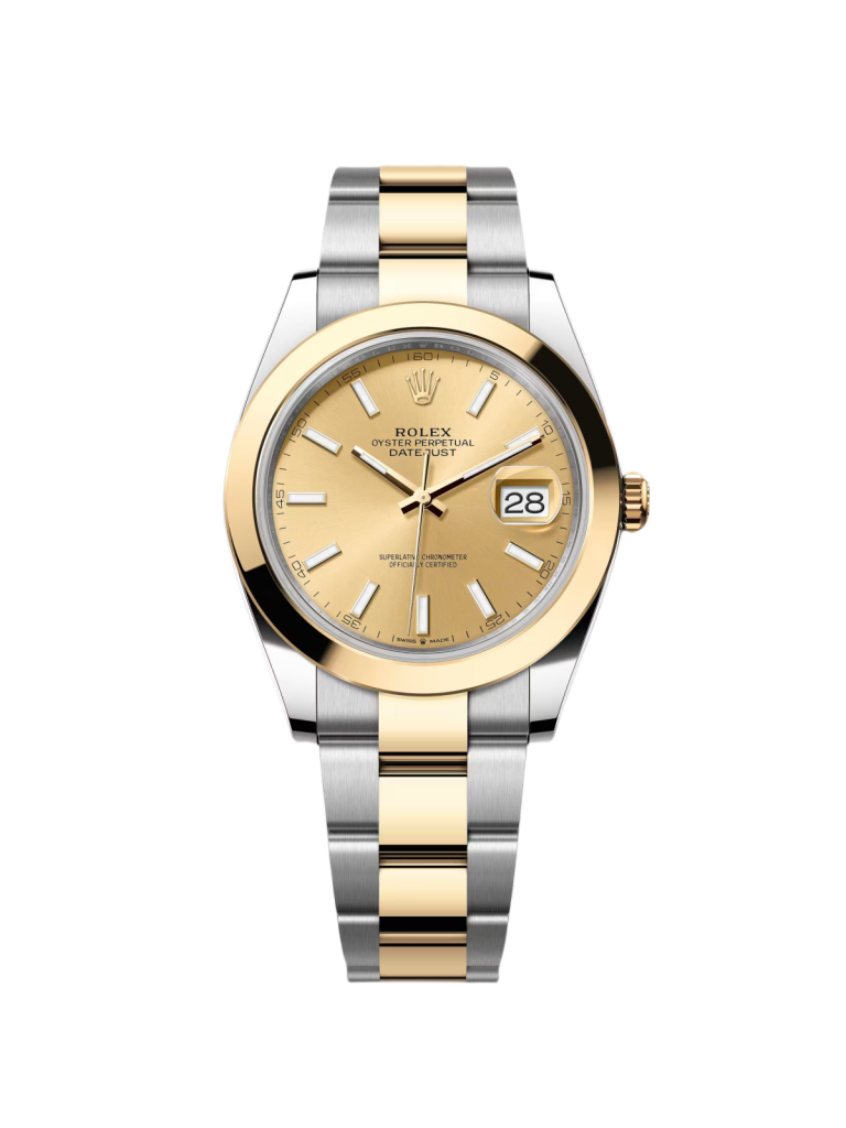 【Super Clone】RLX Datejust 41mm 126303 Champagne Index Oyster Steel and Yellow Gold Mens Watch