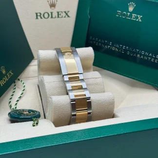 【Super Clone】RLX  Datejust 41mm Two-Tone Yellow Gold Fluted Bezel Champagne Diamond Dial Oyster - 126333