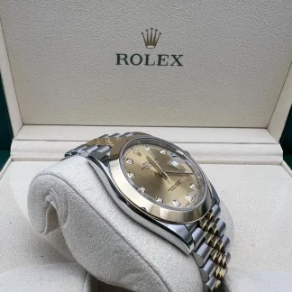 【Super Clone】RLX Datejust 41mm 126303 Champagne Diamond Jubilee Steel and Yellow Gold Mens Watch