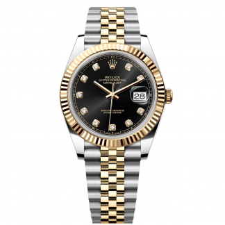 【Super Clone】RLX  Datejust 41mm 126333 Black Diamond Jubilee Steel and Yellow Gold Men’s Watch