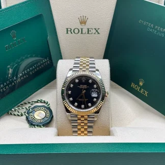 【Super Clone】RLX  Datejust 41mm 126333 Black Diamond Jubilee Steel and Yellow Gold Men’s Watch