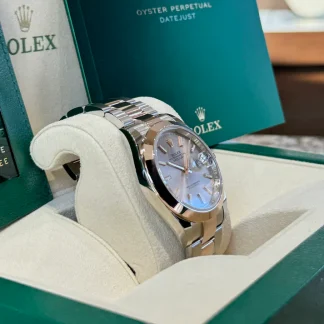【Super Clone】RLX Datejust 41mm 126301 Sundust Index Oyster Steel and Everose Gold Watch