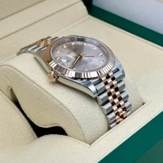 【Super Clone】RLX Datejust 41mm 126331 Sundust Diamond Jubilee Steel and Everose Gold Watch