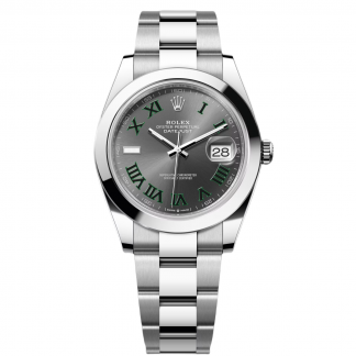 【Super Clone】RLX Datejust 41mm 126300 Slate Roman Oyster Stainless Steel Watch