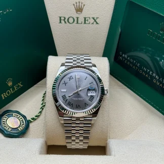 【Super Clone】RLX  Datejust 41mm 126334 Slate Roman Jubilee Stainless Steel Mens Watch