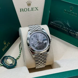 【Super Clone】RLX  Datejust 41mm 126334 Slate Roman Jubilee Stainless Steel Mens Watch