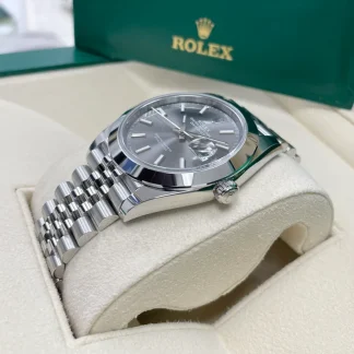 【Super Clone】RLX Datejust 41mm 126300 Slate Index Jubilee Stainless Steel Watch