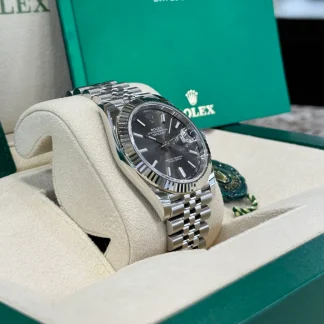 【Super Clone】RLX  Datejust 41mm 126334 Dark Rhodium Index Jubilee Stainless Steel