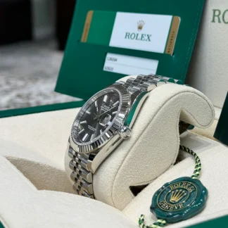 【Super Clone】RLX  Datejust 41mm 126334 Dark Rhodium Index Jubilee Stainless Steel