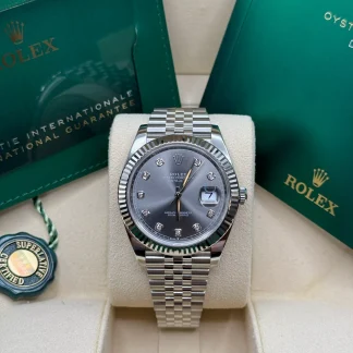 【Super Clone】RLX  Datejust 41mm 126334 Slate Diamond Jubilee Stainless Steel