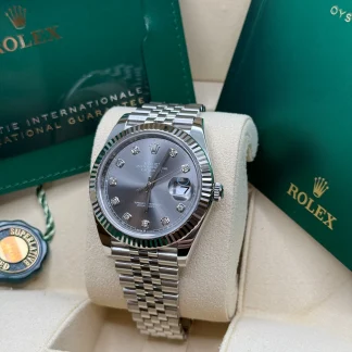 【Super Clone】RLX  Datejust 41mm 126334 Slate Diamond Jubilee Stainless Steel