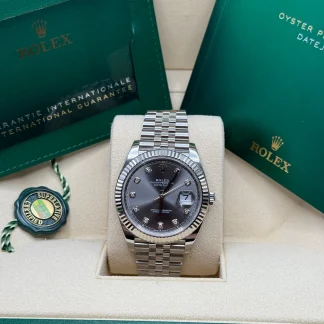 【Super Clone】RLX  Datejust 41mm 126334 Slate Diamond Jubilee Stainless Steel