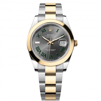 【Super Clone】RLX Datejust 41mm 126303 Slate Roman Oyster Steel and Yellow Gold Mens Watch