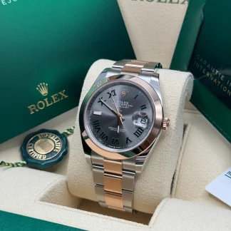 【Super Clone】RLX Datejust 41mm 126331 Oyster Band Steel and Everose Gold Men’s Watch