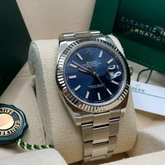 【Super Clone】RLX  Datejust 41mm 126334 Blue Index Oyster Stainless Steel Men’s Watch