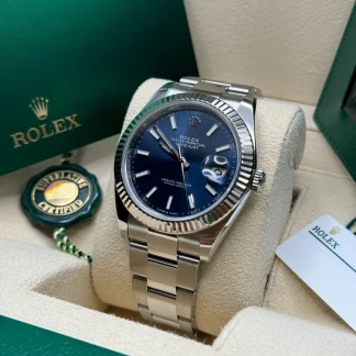 【Super Clone】RLX  Datejust 41mm 126334 Blue Index Oyster Stainless Steel Men’s Watch