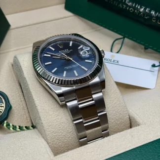 【Super Clone】RLX  Datejust 41mm 126334 Blue Index Oyster Stainless Steel Men’s Watch