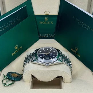 【Super Clone】RLX Datejust 41mm 126300 Blue Index Jubilee Stainless Steel Men’s Watch