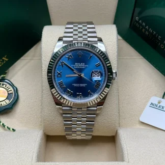 【Super Clone】RLX  Datejust 41mm 126334 Blue Roman Oyster Stainless Steel Men’s Watch