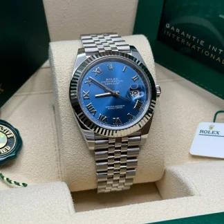 【Super Clone】RLX  Datejust 41mm 126334 Blue Roman Oyster Stainless Steel Men’s Watch