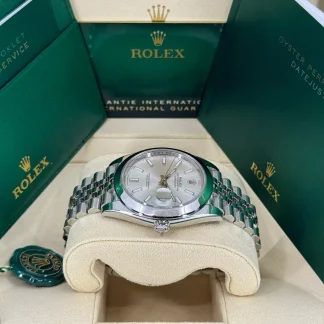 【Super Clone】RLX Datejust 41mm 126300 Silver Index Jubilee Stainless Steel Watch
