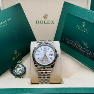 【Super Clone】RLX  Datejust 41mm 126334 Silver Index Jubilee Stainless Steel Mens Watch