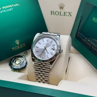 【Super Clone】RLX  Datejust 41mm 126334 Silver Index Jubilee Stainless Steel Mens Watch