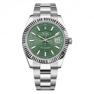 【Super Clone】RLX  Datejust 41mm 126334 Mint Green Fluted Motif Dial Oyster Bracelet