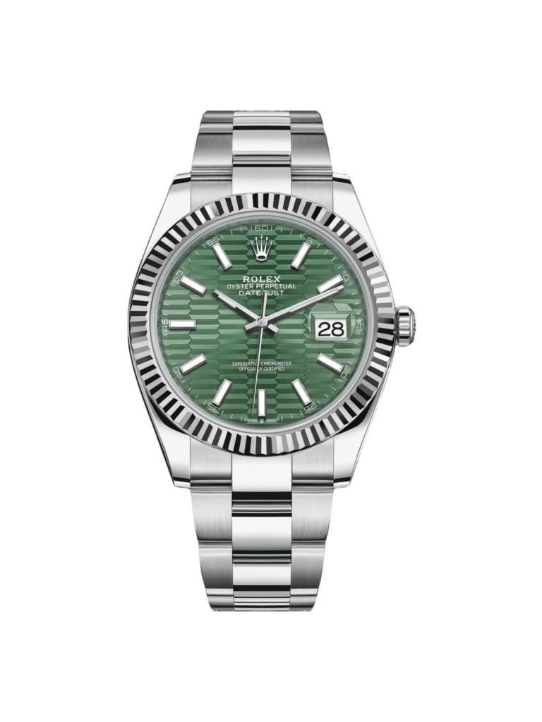 【Super Clone】RLX  Datejust 41mm 126334 Mint Green Fluted Motif Dial Oyster Bracelet