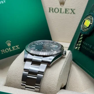 【Super Clone】RLX  Datejust 41mm 126334 Mint Green Fluted Motif Dial Oyster Bracelet