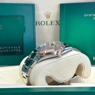 【Super Clone】RLX Datejust 41mm 126301 Chocolate Index Oyster Steel and Everose Gold Watch
