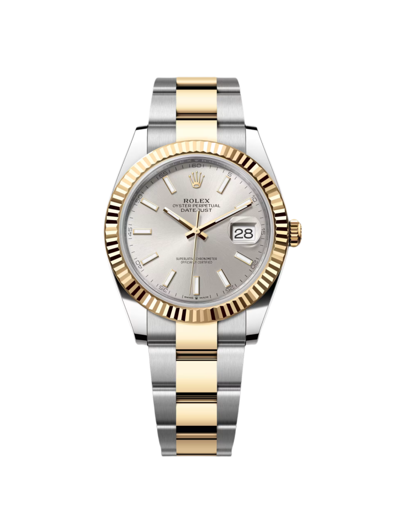 【Super Clone】RLX  Datejust 41mm 126333 Silver Index Oyster Steel and Yellow Gold Mens Watch