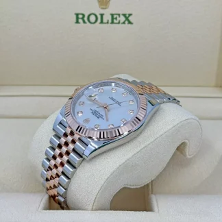 【Super Clone】RLX Datejust 41mm 126331 MOP Diamond Jubilee Steel and Rose Gold Watch