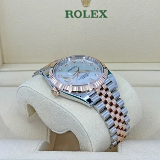 【Super Clone】RLX Datejust 41mm 126331 MOP Diamond Jubilee Steel and Rose Gold Watch