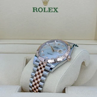 【Super Clone】RLX Datejust 41mm 126331 MOP Diamond Jubilee Steel and Rose Gold Watch