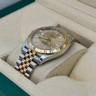 【Super Clone】RLX  Datejust 41mm Swiss Replica Watch | Two Tone Jubilee Bracele Champagne Fluted Dial Ref 126333