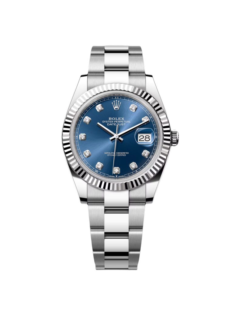 【Super Clone】RLX  Datejust 41mm 126334 Blue Diamond Oyster Stainless Steel Mens Watch