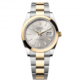 【Super Clone】RLX Datejust 41mm 126303 Silver Index Oyster Steel and Yellow Gold Mens Watch