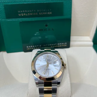 【Super Clone】RLX Datejust 41mm 126303 Silver Index Oyster Steel and Yellow Gold Mens Watch