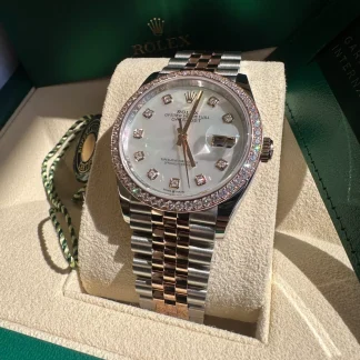 【Super Clone】RLX  Datejust 36mm 126281 Mother-of-Pearl Dial Jubilee Bracelet