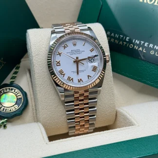 【Super Clone】RLX  Datejust 36mm 126231 White Dial Oyster Bracelet