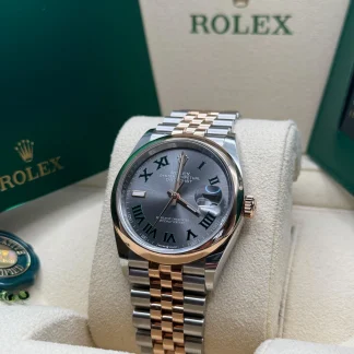 【Super Clone】RLX  Datejust 36mm 126201 Slate Dial Jubilee Bracelet Watch
