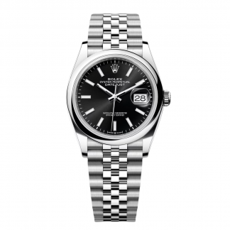 【Super Clone】RLX  Datejust 36mm 126200 Stainless Steel Black Dial Jubilee Watch