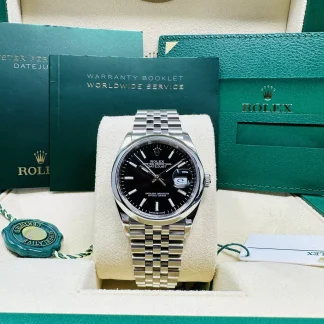 【Super Clone】RLX  Datejust 36mm 126200 Stainless Steel Black Dial Jubilee Watch