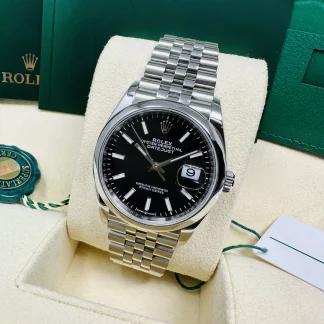 【Super Clone】RLX  Datejust 36mm 126200 Stainless Steel Black Dial Jubilee Watch