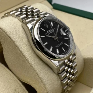 【Super Clone】RLX  Datejust 36mm 126200 Stainless Steel Black Dial Jubilee Watch