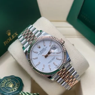【Super Clone】RLX  Datejust 36mm 126231 White Dial Jubilee Bracelet