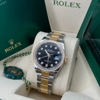 【Super Clone】RLX  Datejust 36mm 126283 Bright Black Dial Oyster Bracelet Watch