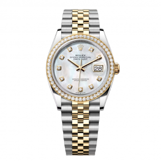 【Super Clone】RLX  Datejust 36mm 126283 White Mother-of-Pearl Dial Jubilee Bracelet Watch