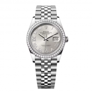 【Super Clone】RLX  Datejust 36mm 126284 Silver Dial Jubilee Bracelet